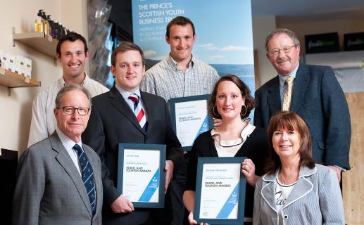 Award Winners with Mark Strudwick of PSYBT and Jamie and Louise Moffat